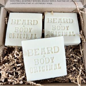 Original Beard and Body Soap by Honest Amish 18 oz TOTAL - SET of 3 6 oz Bars